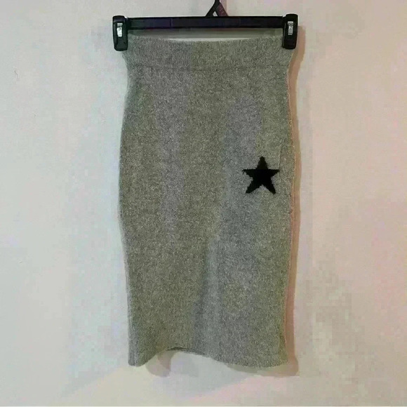 Moussy Midi Length Grey Star Print Wool Blend Skirt Women’s Size 1 - Picture 1 of 5